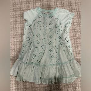 Free People Eyelet Mini Pale Blue